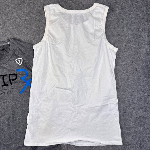Nike Shirt Mens Small White Gray Just Do It Tank Top Grip RX Lacrosse Lot of 2 - Picture 4 of 7